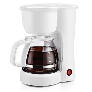 NEW Mainstays White Coffee Maker - 5-Cup Capacity, Compact Drip Brew, Easy Clean